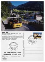 Chur Laax GR Ersttag Briefmarke, Postauto MAN Lauber P 23020