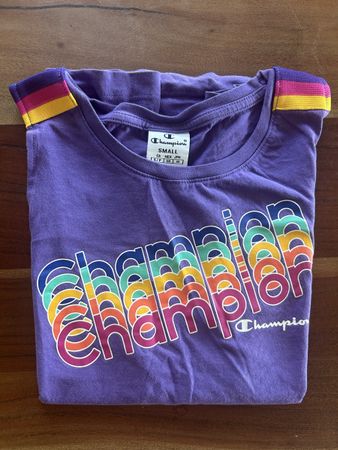 Champion Tanktop violett mit buntem Print Grösse S 🌈