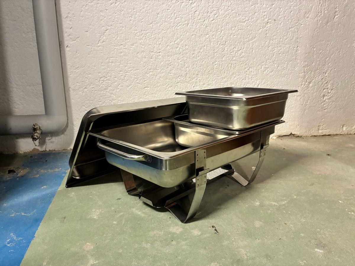Küchengeräte: Chafing Dish 2er Set Edelstahl mit Deckel gebraucht – Gebraucht aus Zürich von Spurlos123 3