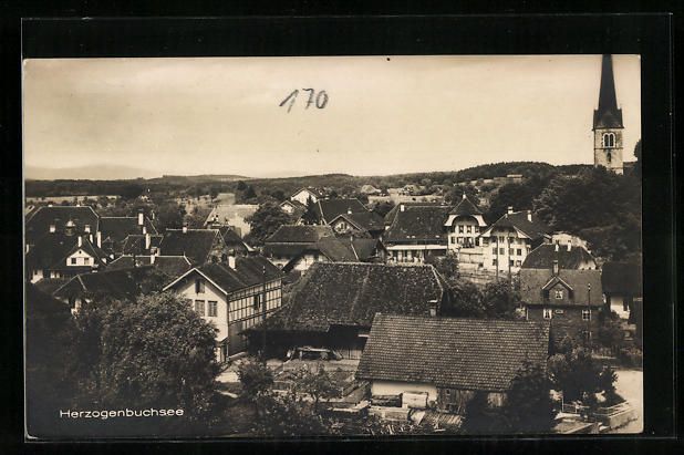 Cartoline postali: Herzogenbuchsee, Teilansicht aus der Vog – Usato da Berlin venduto da bartko-reher