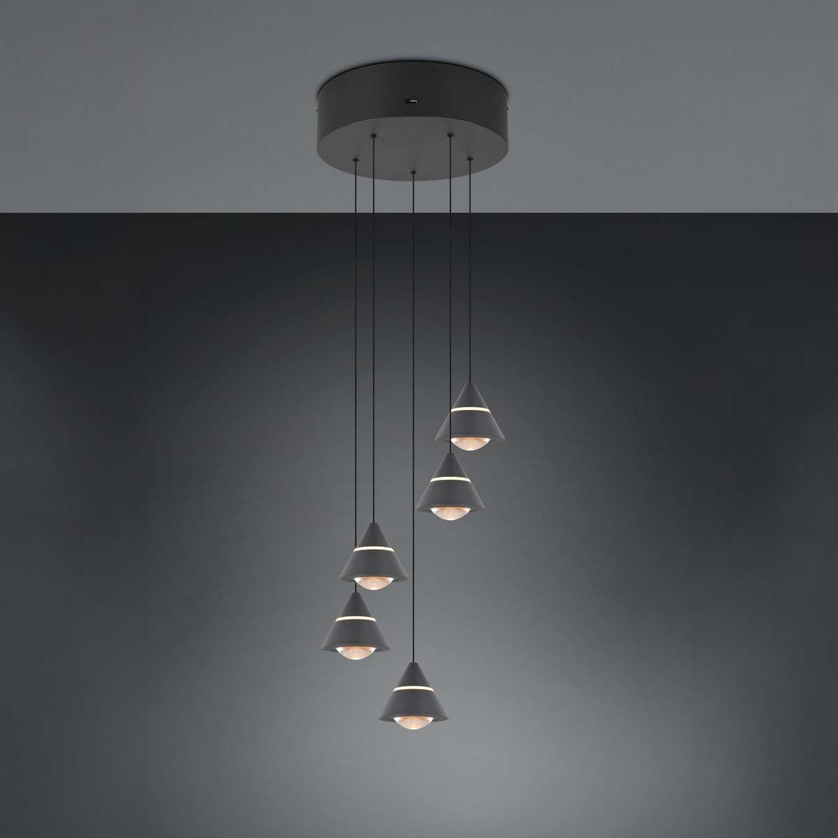 Lampadari & plafoniere: LED Pendelleuchte, Schwarz, 28 cm Ø, CCT – Nuovo (secondo la descrizione) da Kreuzlingen venduto da Smart-Light