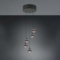 LED Pendelleuchte, Schwarz, 28 cm Ø, CCT