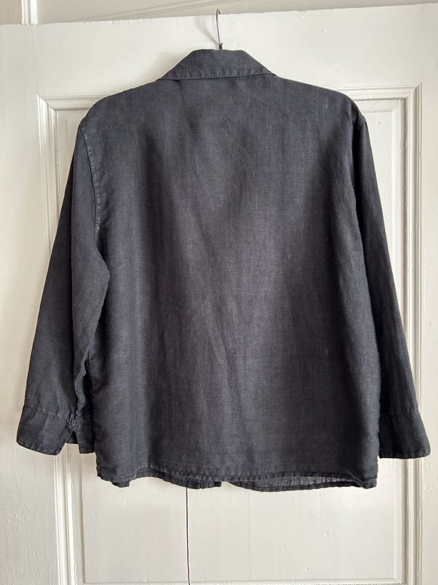 Camicette: Bluse schwarz, M, 100% Leinen – Usato da Sonvilier venduto da leaduvallon 1