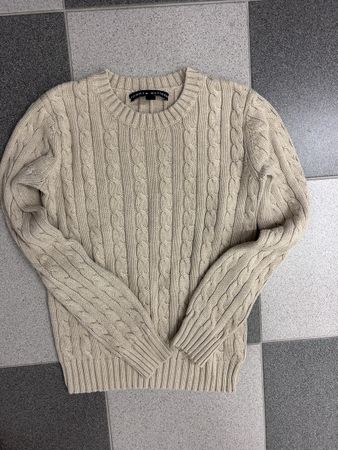 Pullover Tommy Hilfiger Zopfstrick beige, in Grösse XS
