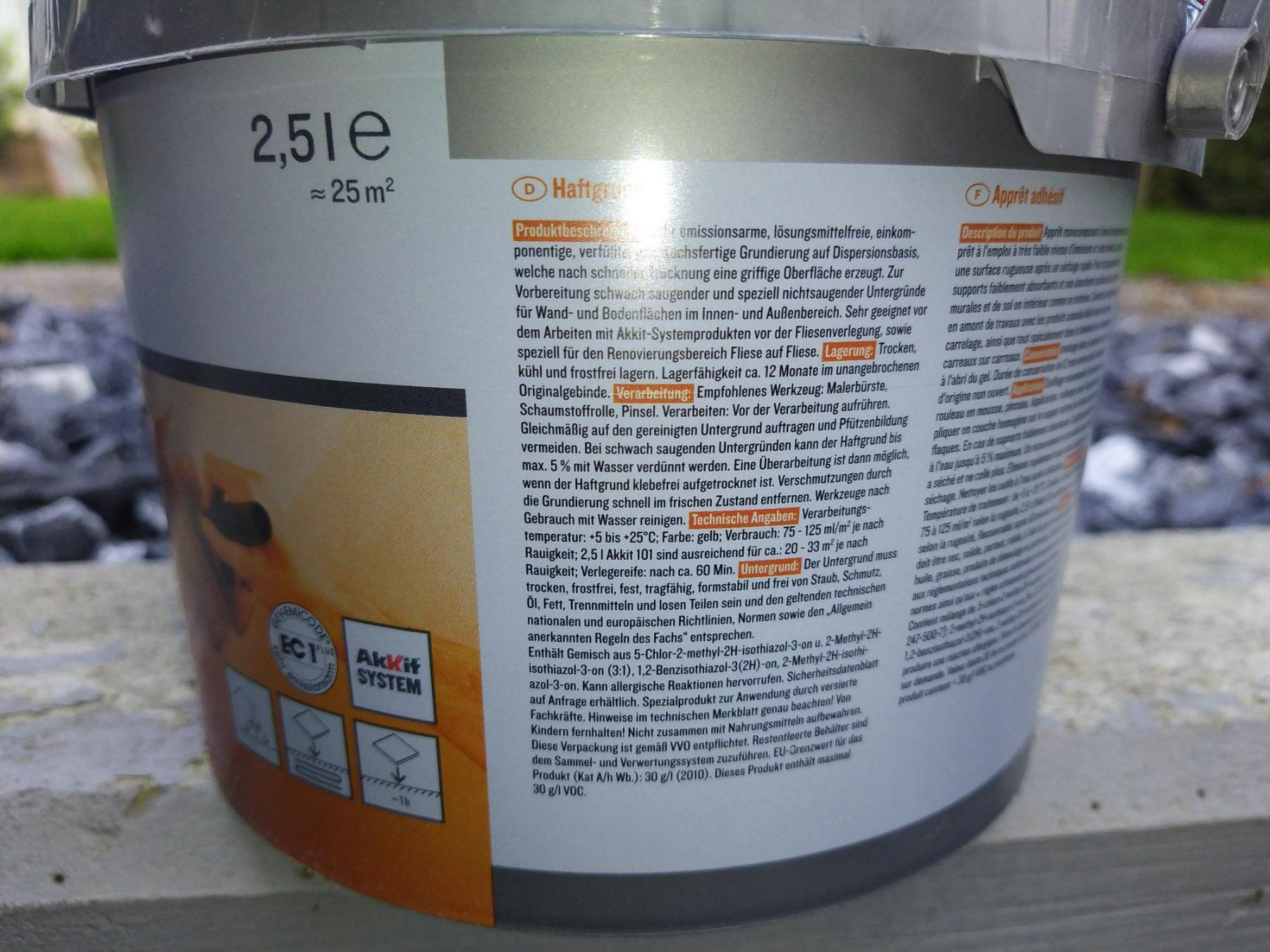 Cartoline postali: Akkit 101 Haftgrund 2,5 l – Nuovo e nell'imballaggio originale da Boswil venduto da yceman69 1