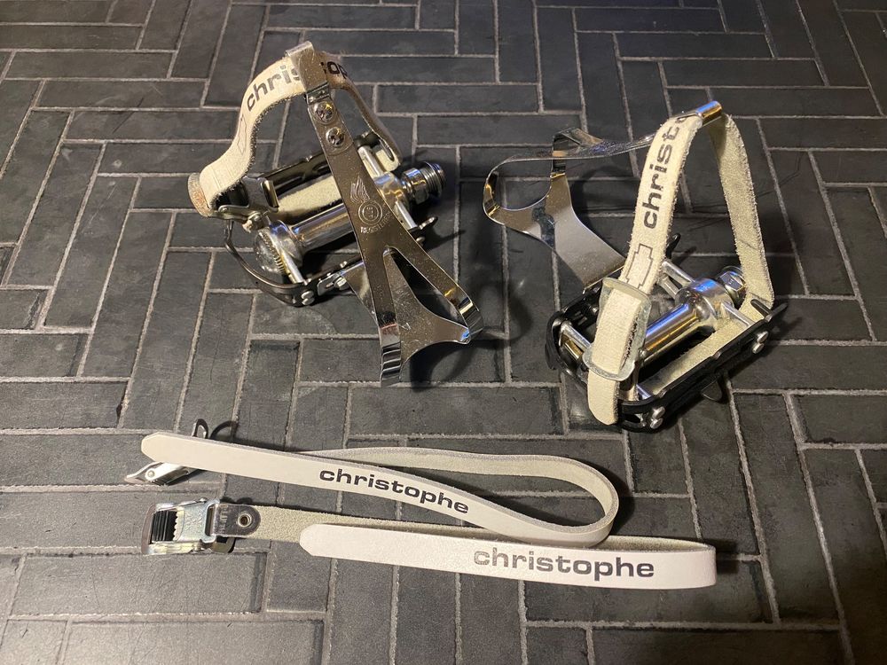 Pédale Maillard CXC Strada Christophe - Plateforme Noire - Made In France Années 80