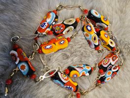Vintage MURANO Glas Kette, 70er Jahre