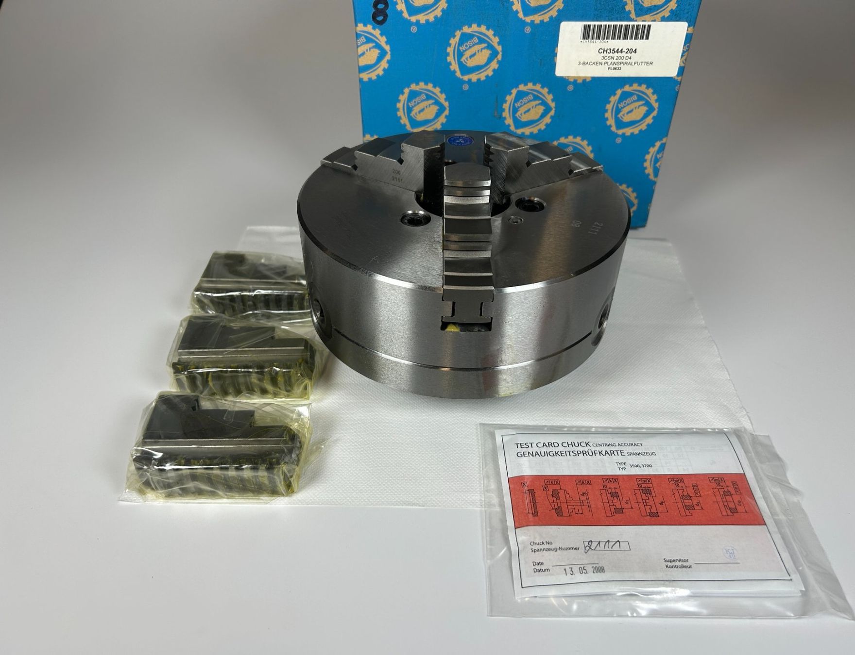Schaublin Tutti gli attrezzi: Bison 3CSN 160 D4 Planspiralfutter Neu/OVP – Nuovo e nell'imballaggio originale da Rothenfluh venduto da BitterlinPartner