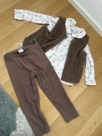 Set Weste Leggings und Bluse Grösse 98