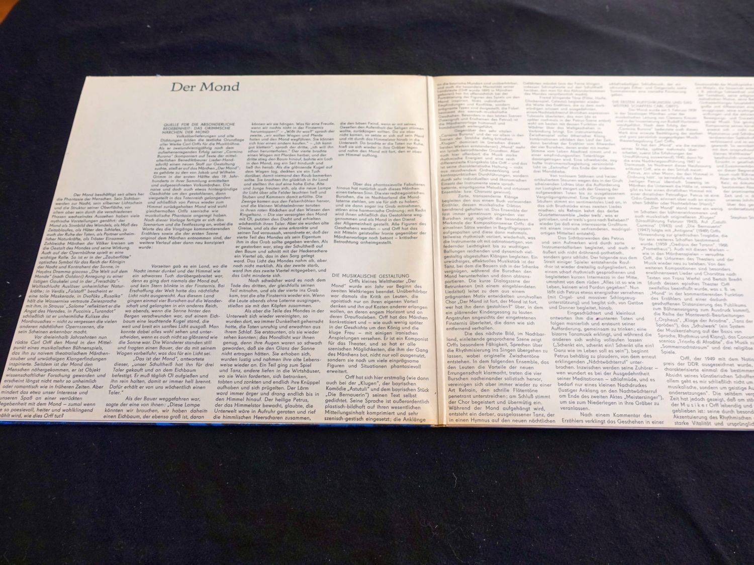 Dischi in vinile: LP Carl Orff. Der Mond. Eterna. Doppel-LP – Usato da Gutenswil venduto da Optico 2