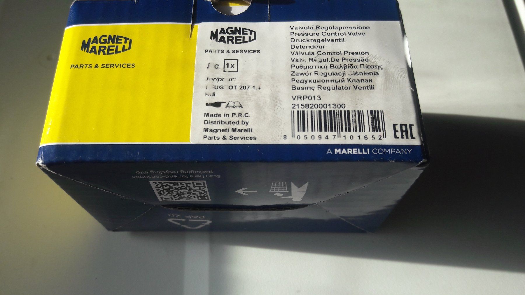 Tutti pezzi di ricambio auto: Magneti Marelli Druckregelventil 215820001300 – Nuovo e nell'imballaggio originale da Laufen venduto da Mann455