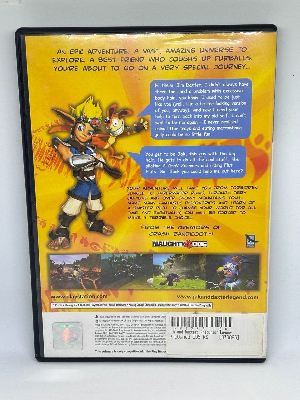 Sony Giochi: Jak and Daxter: The Precursor Legacy per PlayStation 2 – Usato da Giubiasco venduto da LorisVale 1