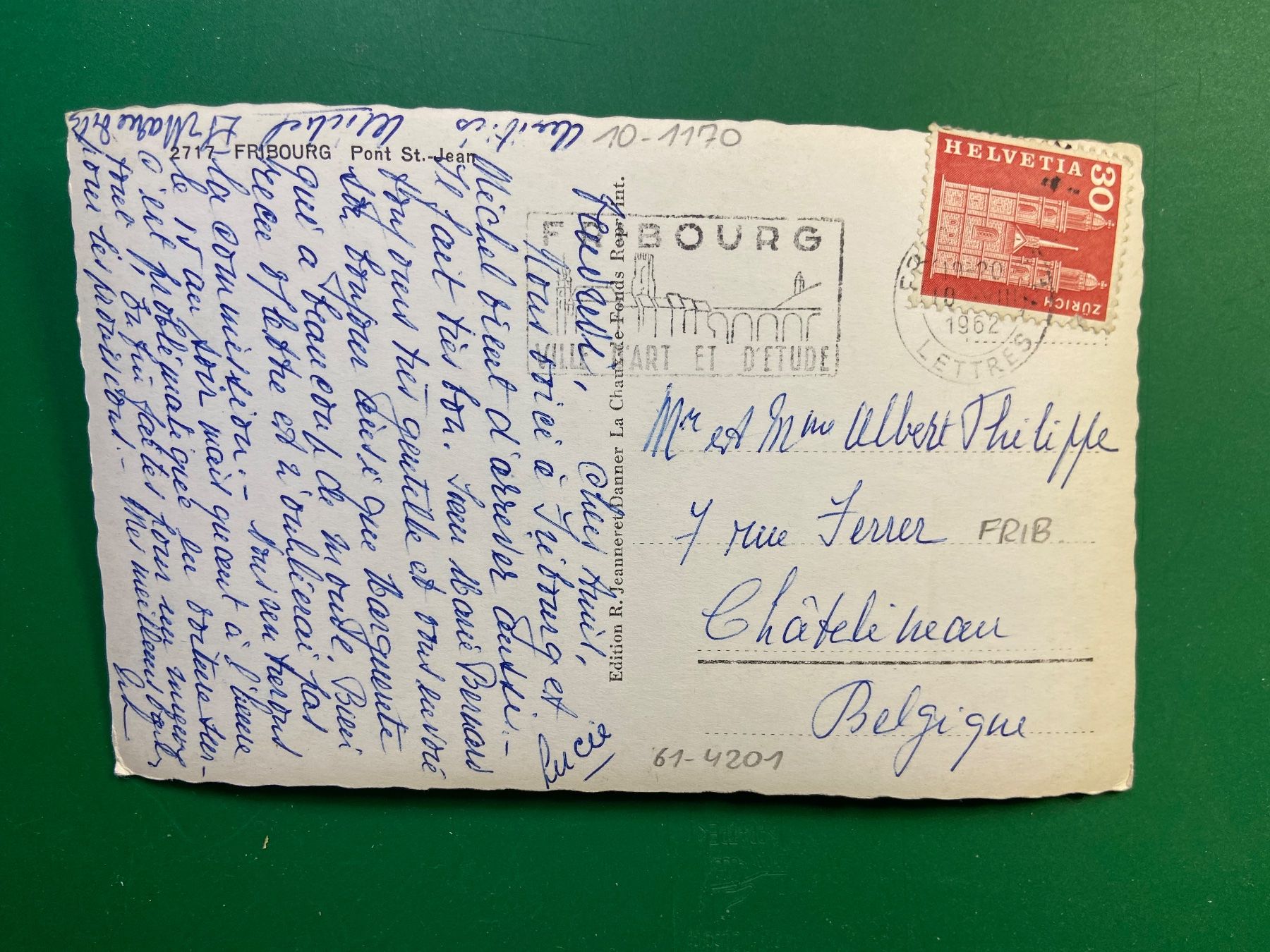 Cartoline postali: Fribourg - Pont St-Jean – Usato da Steg VS venduto da _vinci_ 1