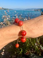Korallen Armband Vergoldet