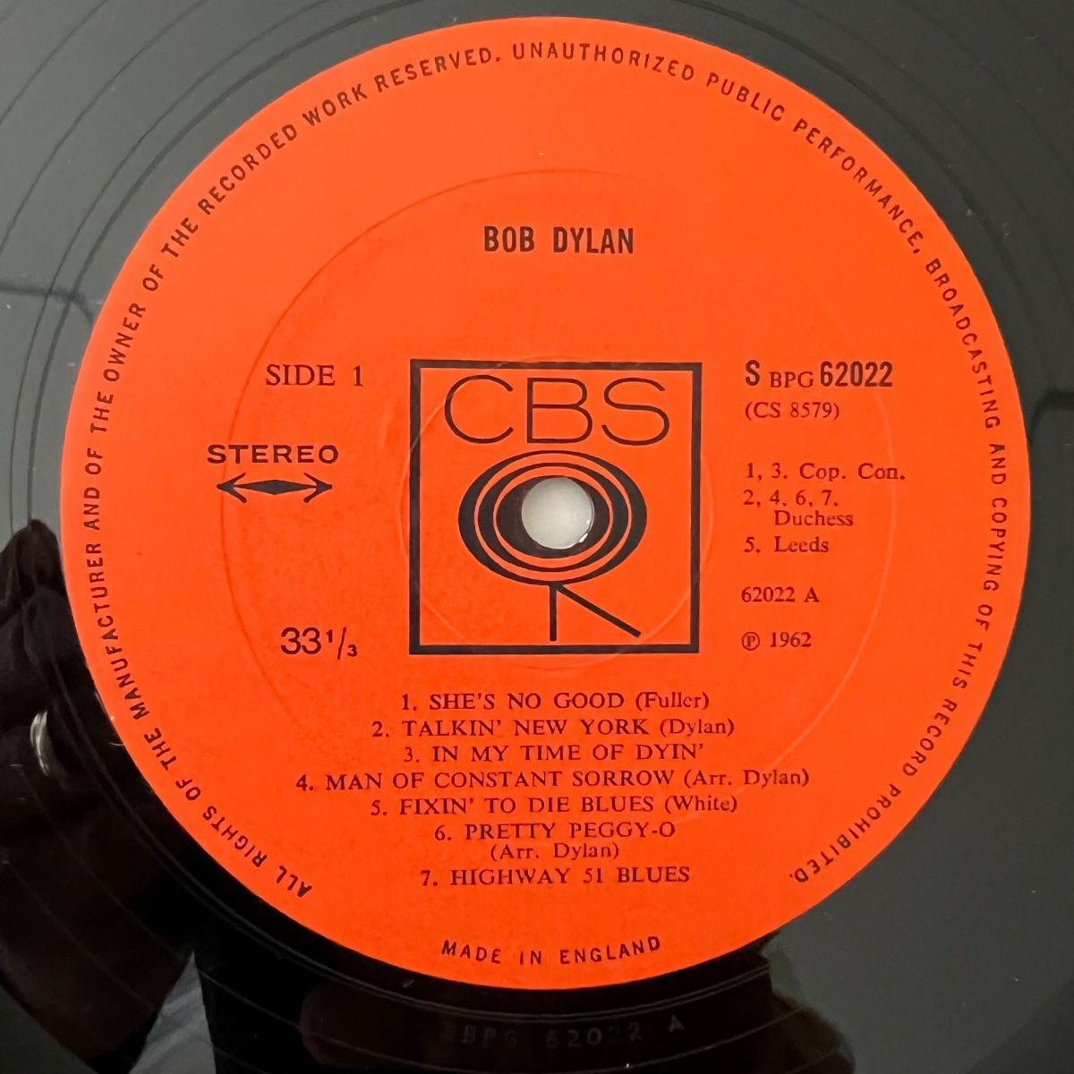 Dischi in vinile: Bob Dylan - Same / 1. UK-Press. 1962 - Very nice Copy – Usato da Gais venduto da soundcave57 3