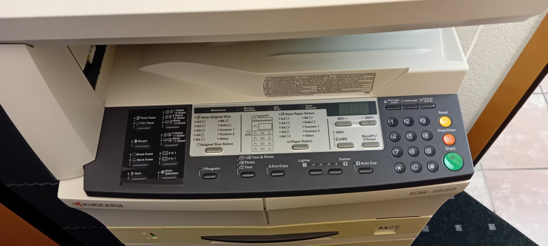 Kyocera Fotokopierer: Kopiergerät A3 - Kyocera KM-1620 – Gebraucht aus Schöftland von chregu-aargau 1
