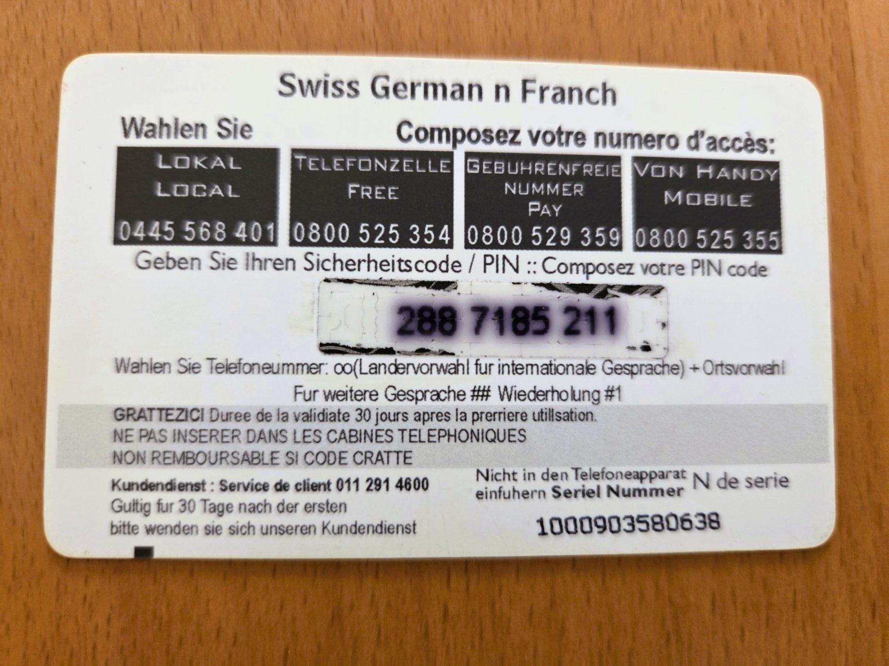 Schede telefoniche: PREPAID - SCHWEIZ – Usato da Brüttisellen venduto da Nighttrain 1