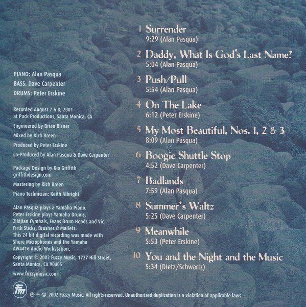 CD: Peter Erskine with Alan Pasqua & Dave Carpenter – Usato da Unterbäch venduto da gond 1