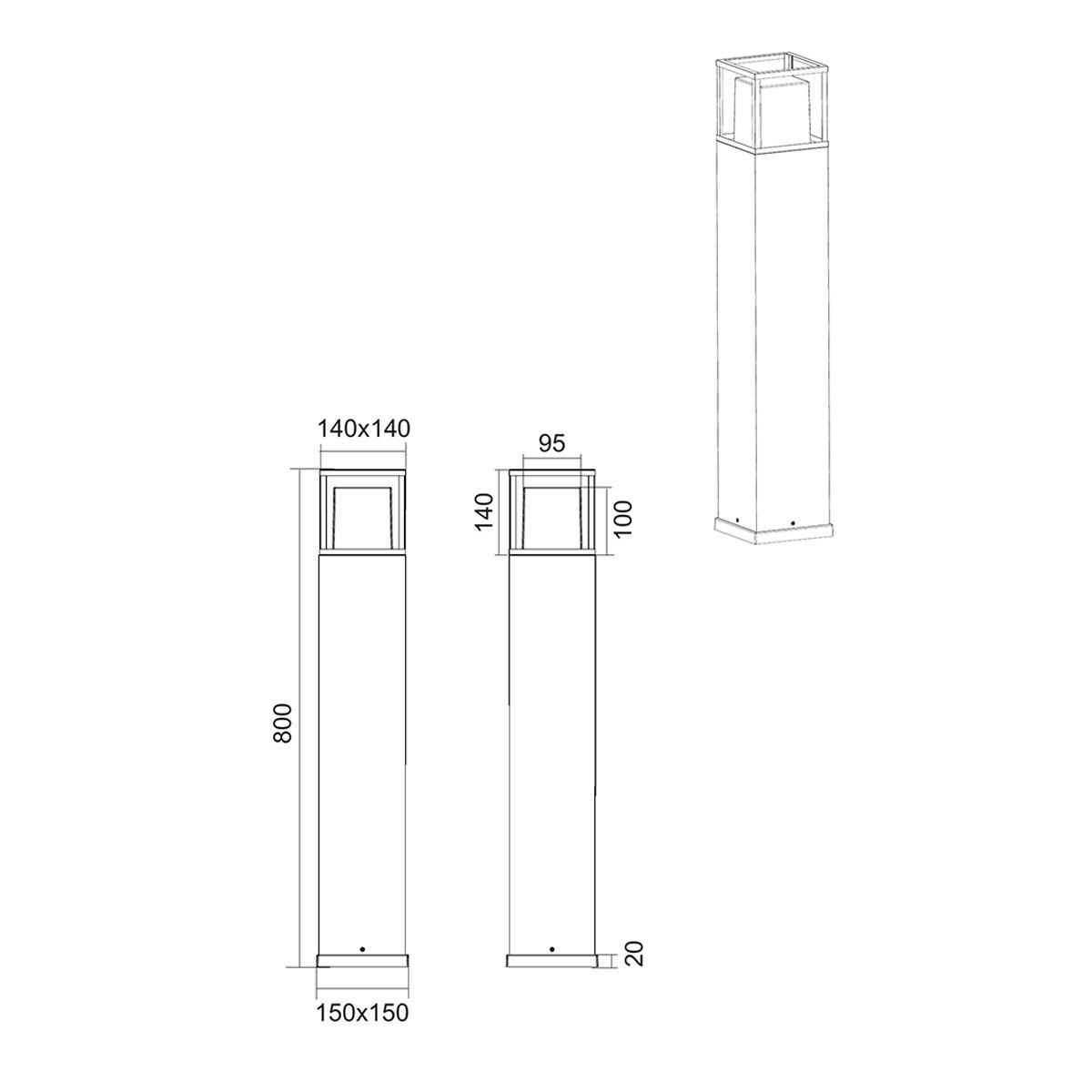 Lampade: LED Außen Stehleuchte, Anthrazit, IP54 – Nuovo (secondo la descrizione) da Kreuzlingen venduto da Smart-Light 6