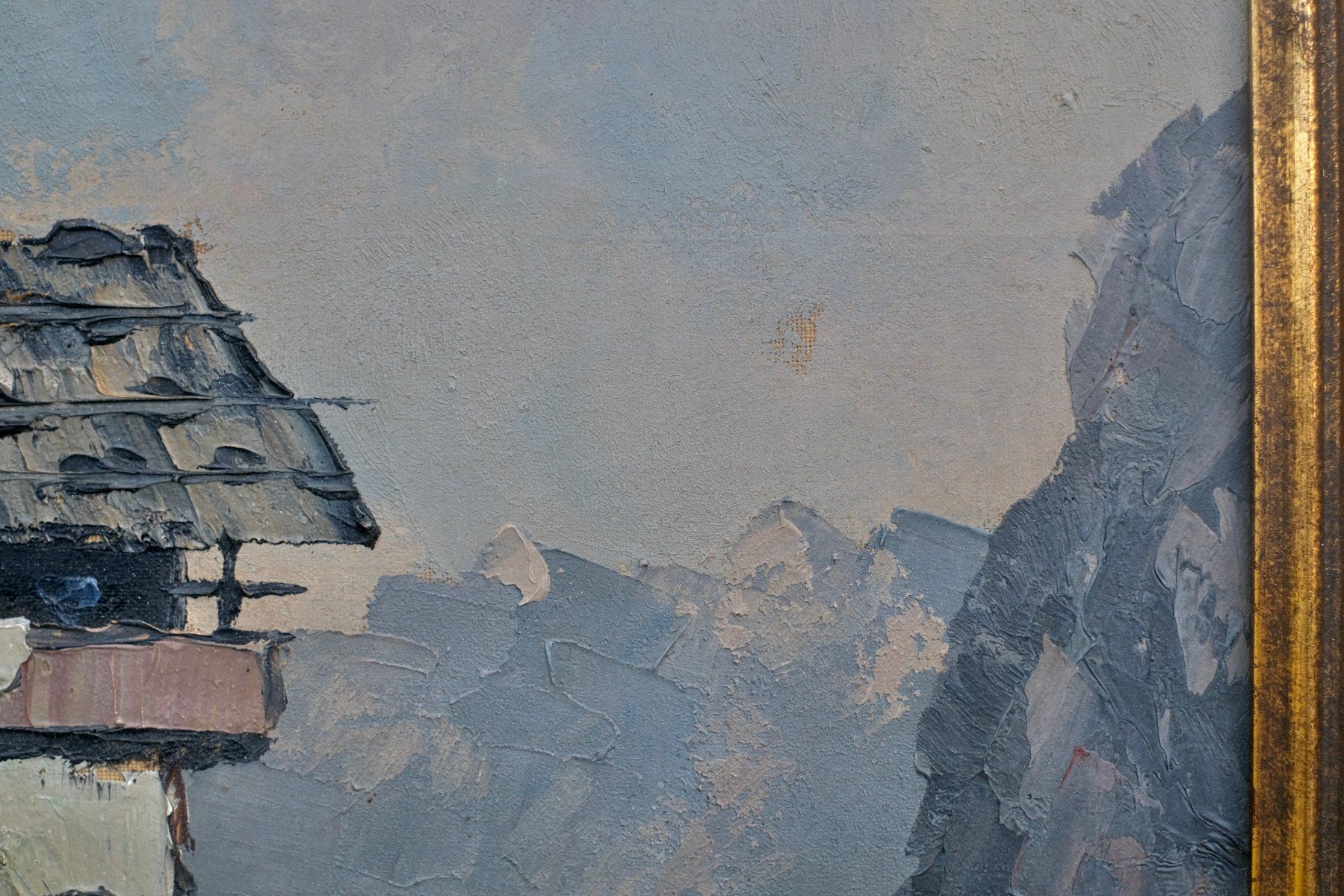 Dipinti: GEMÄLDE BIETSCHHORN ca. 1930, MENG? BLÄDEL? MULLEY? – Usato da Zürich venduto da mrbluewave 3