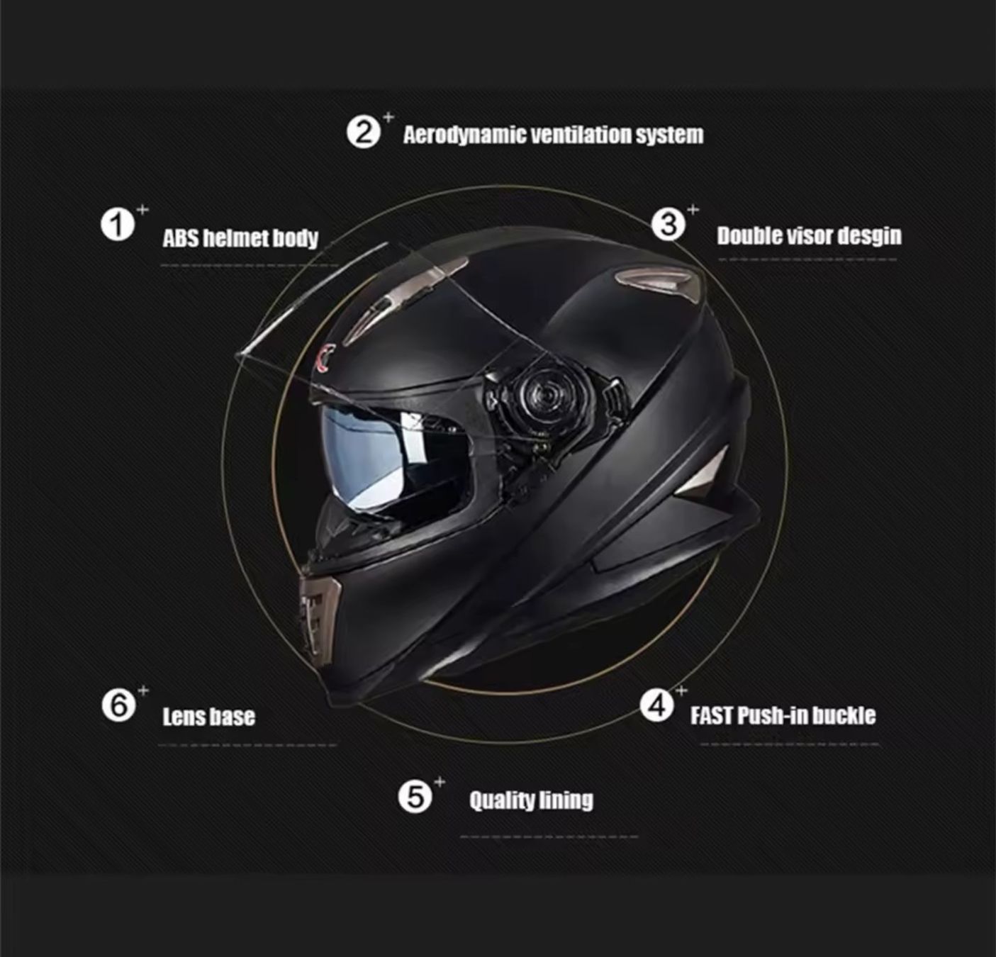 Helme & Visiere: Motorrad Helm Full Face Helm - Schwarz - Grösse L - Neu – Neu und originalverpackt aus Suhr von ChronixChronometer 6
