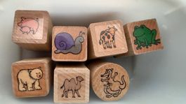 Kleine Stempel mit Tiermotiven