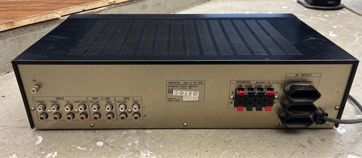 Sony Amplificatori: Sony TA A200 Stereo Amp – Usato da Zürich venduto da Studio6 1