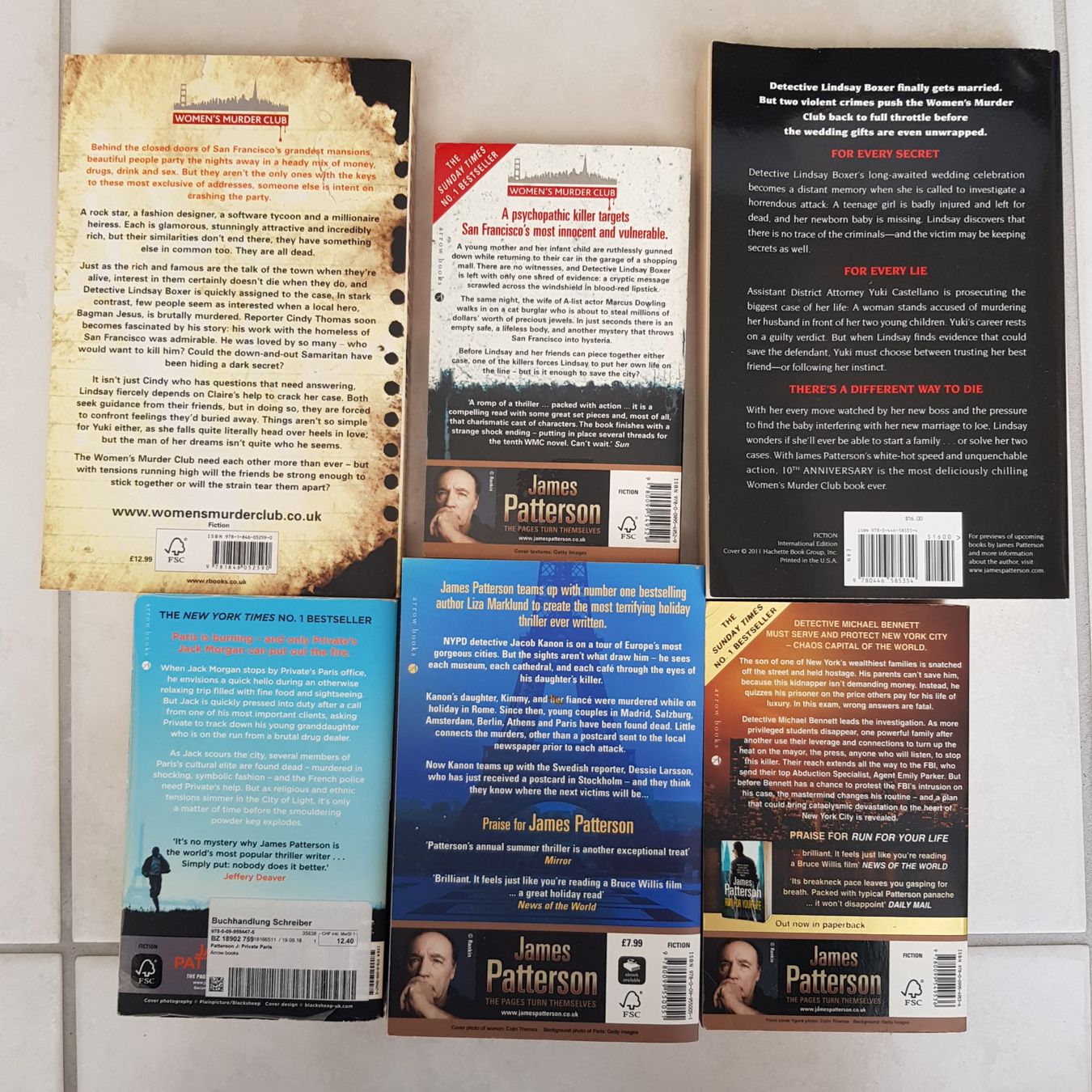 Bücher: James Patterson books lot – Gebraucht aus Kappel SO von SebsPlants 1