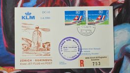 CL36 Enveloppe + Timbre Suisse - Theme Aviation 1980
