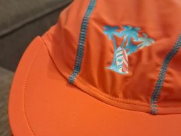 Sonnenhut für Kinder orange mit Nackenschutz gebraucht