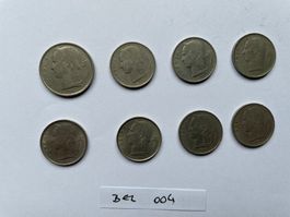 8 Münzen aus Belgien 1950 - 1975