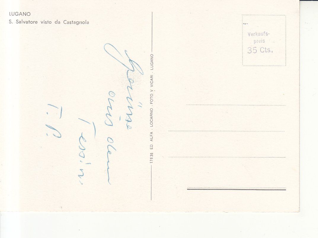 Cartoline postali: Lugano ca. 1970 – Usato da Bürglen TG venduto da StampGraf 1