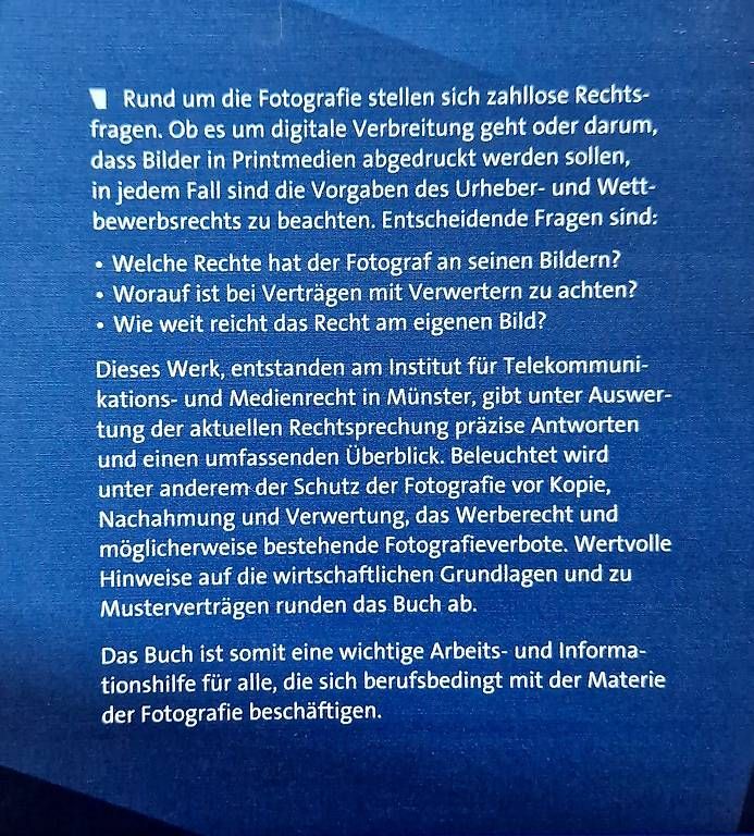 Libri: Fotorecht – Usato da Münchenstein venduto da 2ndHand-mit-Freude 1