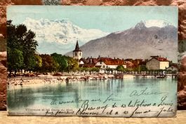 1908 - VILLENEUVE et les Dents du Midi - Lac Leman