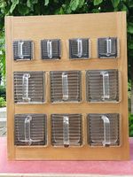 10 Glasschütten mit Gestell