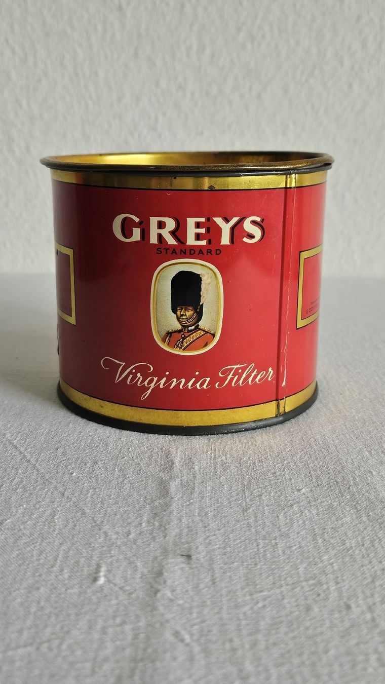Tabacchi: Antiker Greys Virginia Filter Blechdose – Usato da Ettingen venduto da samiba