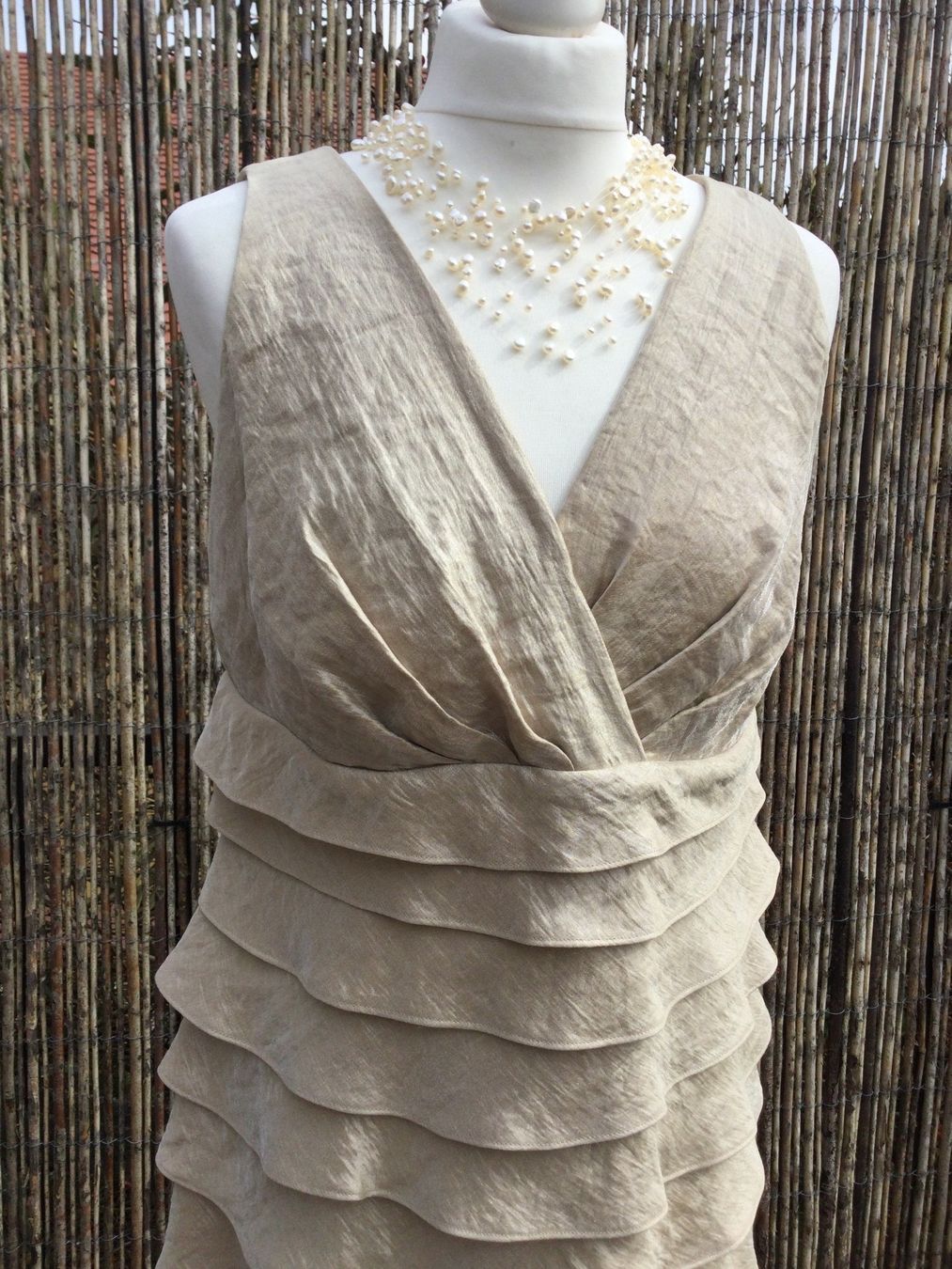 Vestiti: Robe dorée à froufrous SIXTH SENSE, taille L – Nuovo (secondo la descrizione) da Agiez venduto da chouchanelle 6