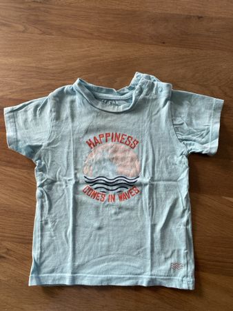 Naturaline T-Shirt hellblau Grösse 92 Bio-Baumwolle
