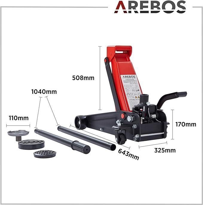 Piattaforme elevatrici & Crick: Arebos Rangierwagenheber 3T – Nuovo e nell'imballaggio originale da Andwil TG venduto da Vr-shopswiss 5