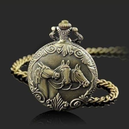 Orologi: Pferde / Taschenuhr mit Kette – Nuovo (secondo la descrizione) da Arth venduto da 100i