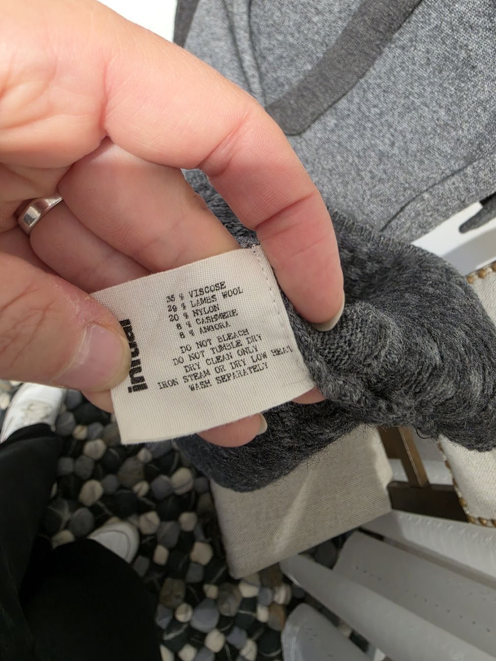 Vestiti: Initial Strickkleid grau mit Schal Grösse 2 Wolle Mix – Usato da Adligenswil venduto da FriedasWelt 4