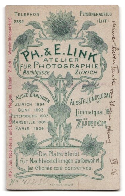 Fotografie & Manifesti: Fotografie Ph., E. Link, Zürich, Limmat – Usato da Berlin venduto da bartko-reher 1