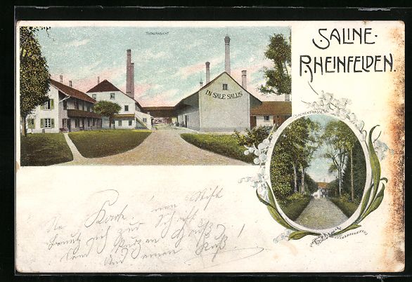 Ansichtskarten: Rheinfelden, Totalansicht, Salinenstrass – Gebraucht aus Berlin von bartko-reher