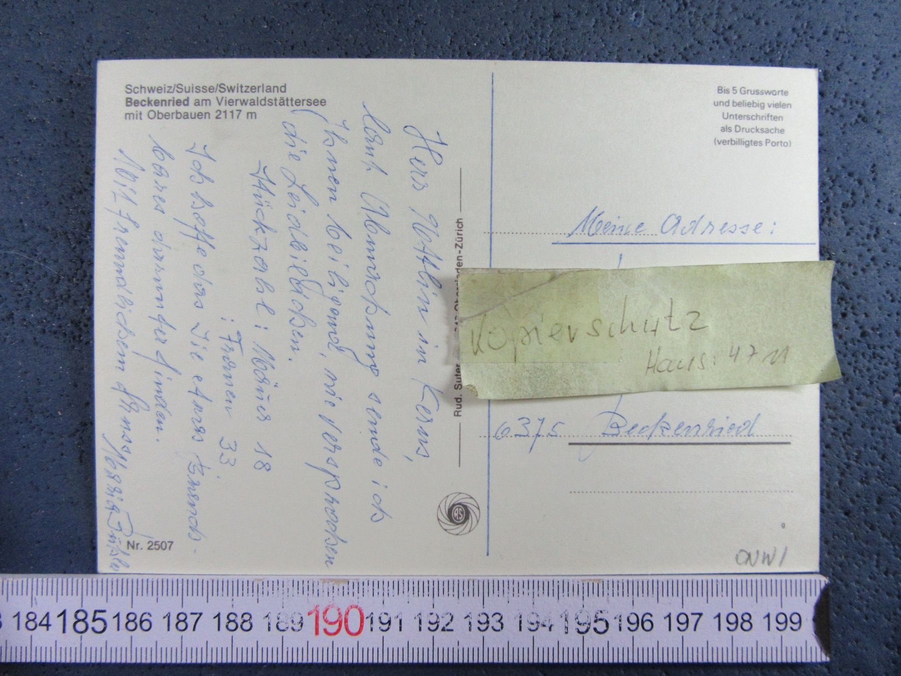 Ansichtskarten: BECKENRIED MIT OBERBAUEN AK ONW – Gebraucht aus Ettingen von Hausi4711 1