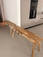 Solid Wood Benches x 2 (IKEA SKOGSTA)