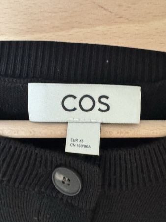COS Strickjacke schwarz Grösse XS oversized Damen 100% Wolle