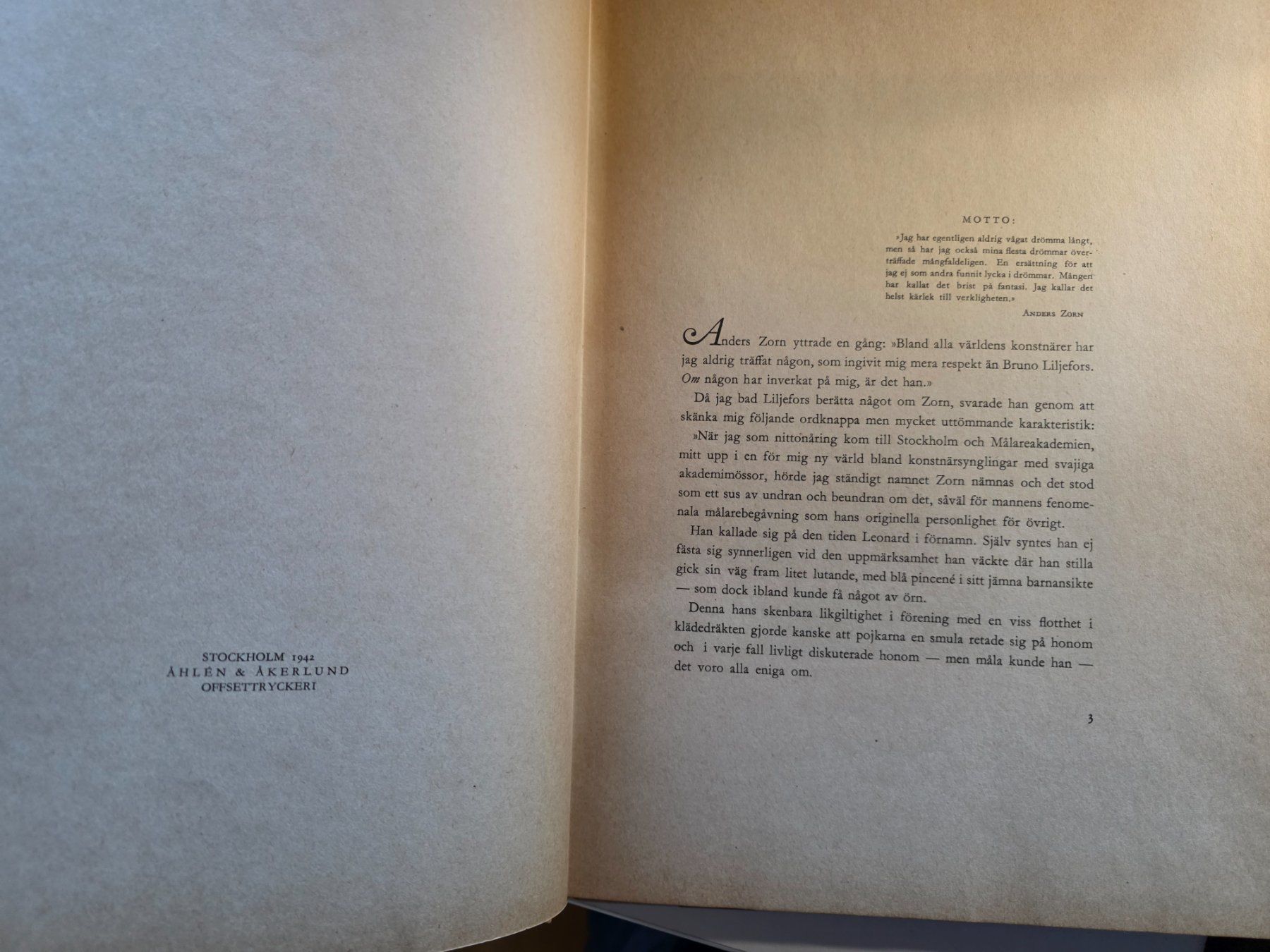 Libri: Anders Zorn - Albert Engström - schwedisch  1942 – Usato da Walterswil BE venduto da Lonitti 9