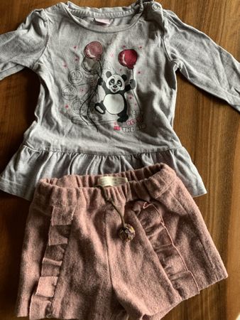 Süsses Mädchenset Zara Gr. 80 Panda Shirt Shorts