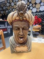 Antike Büste Mann mit Turban, ca. 38cm hoch
