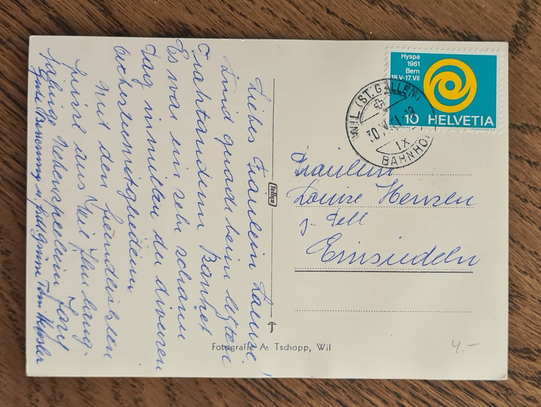 Cartoline postali: Wil 1961 – Usato da Ebikon venduto da Donar50 1
